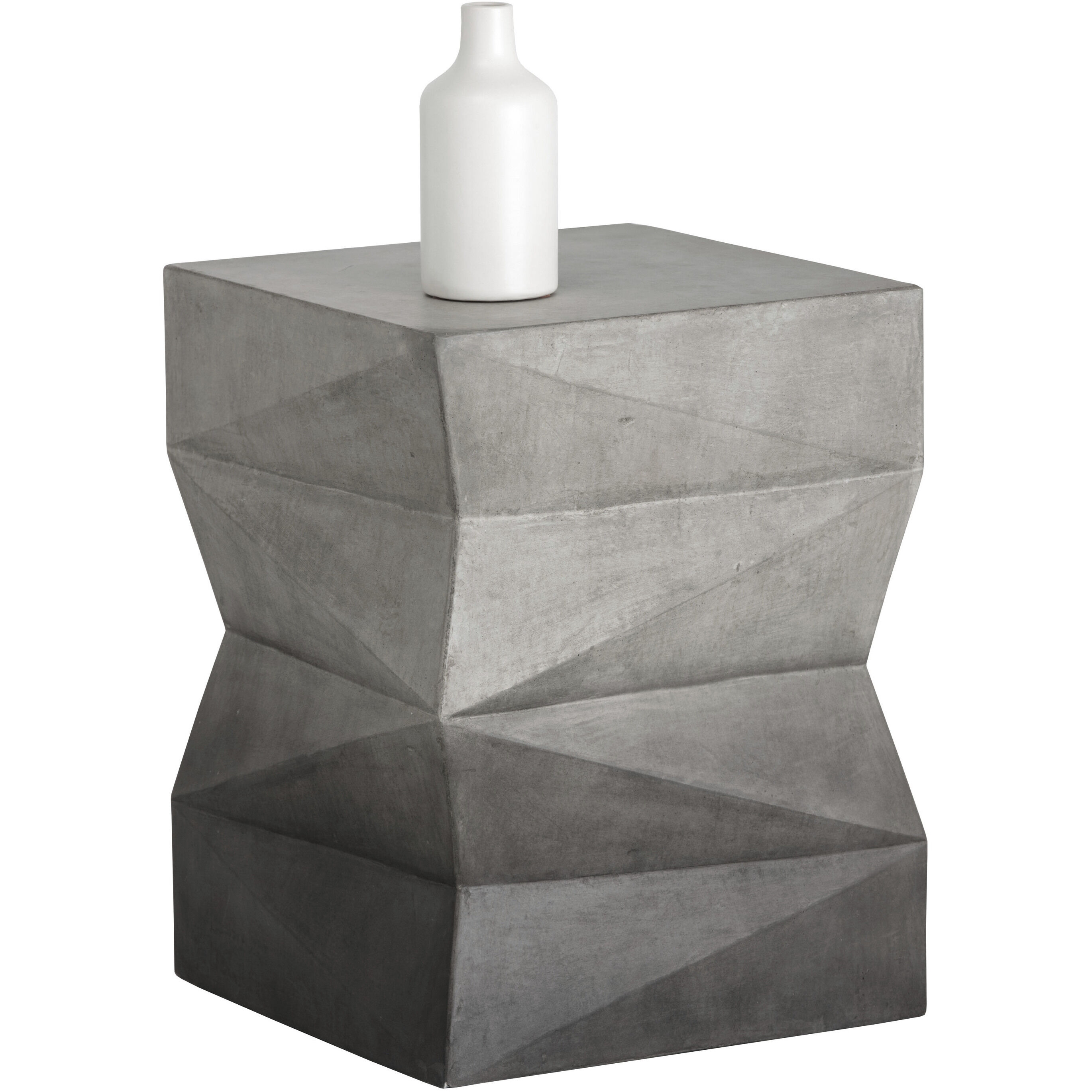 Niran 24 X 18 inch Grey / Black Outdoor End Table